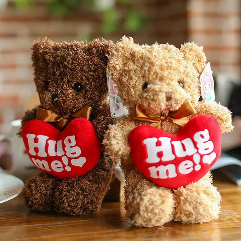 Подарок на день Святого Валентина милый медведь с любовными сердцами буквы