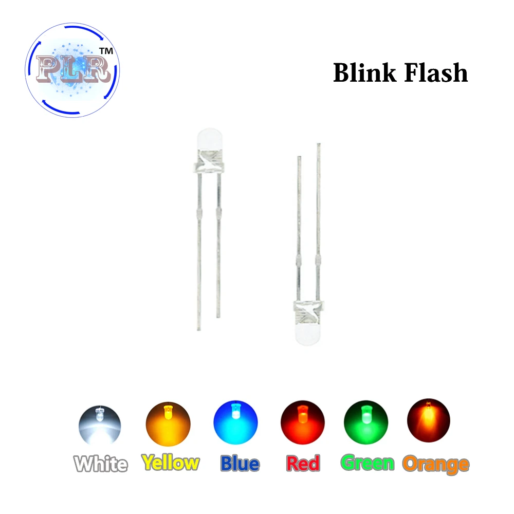 3mm 5mm intermitente/Parpadeo Vela 3V LED claro-Rojo Azul Blanco Verde Amarillo 3mm 5mm intermitente/Parpadeo Vela 3V LED claro-Rojo Azul Blanco Verde Amarillo