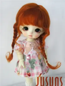 Модные парики из мохера D2033B для шарнирных кукол, размер 112, 18, 16, Симпатичные аксессуары для кукол с двумя косичками, бесплатная доставка