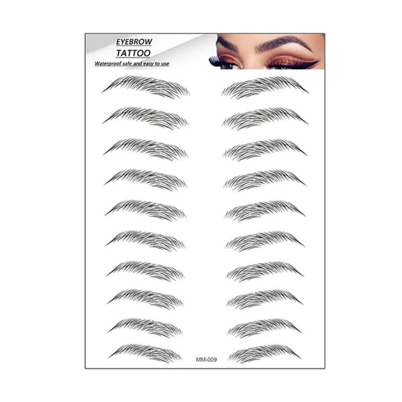1PC Magic False Eyebrows 4D Hair-like Eyebrow Tattoo Sticker Waterproof Lasting Makeup Water-based Eye Brow Stickers Cosmetics | Красота и