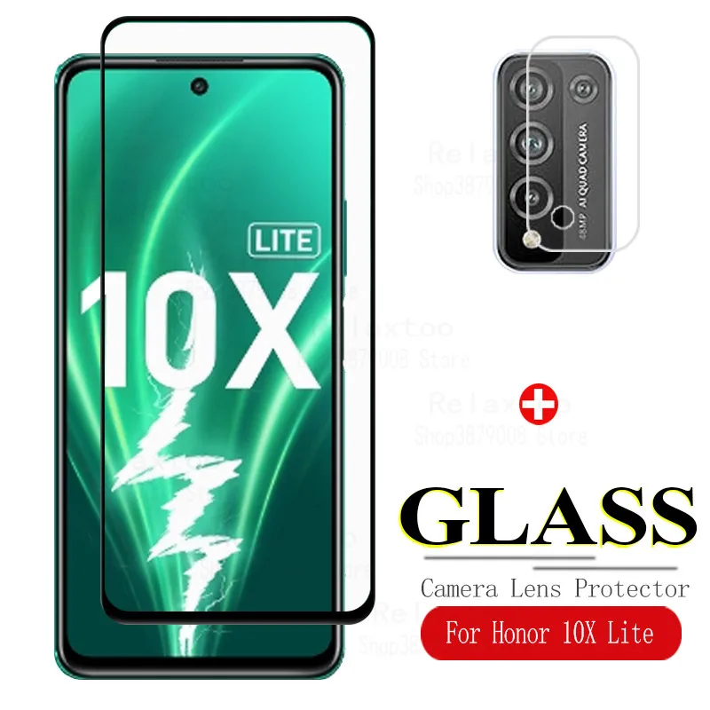 

full cover tempered glass on honor 10x lite camera lens protector for huawei honor 10x lite 10 x lite 10xlite light safety glass