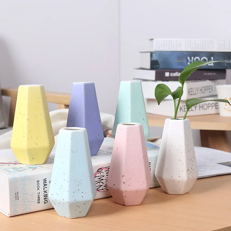 

Simple Creative Macaron Living Room Desktop Decoration Dry Flower Ceramic Vase