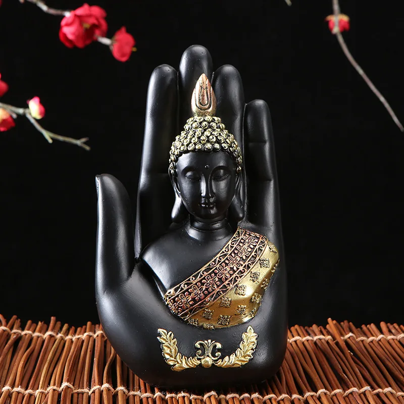 

Thailand Buddha Statue Sculpture Green Resin Hand Made Hindu Fengshui Figurine Meditation Home Decoration
