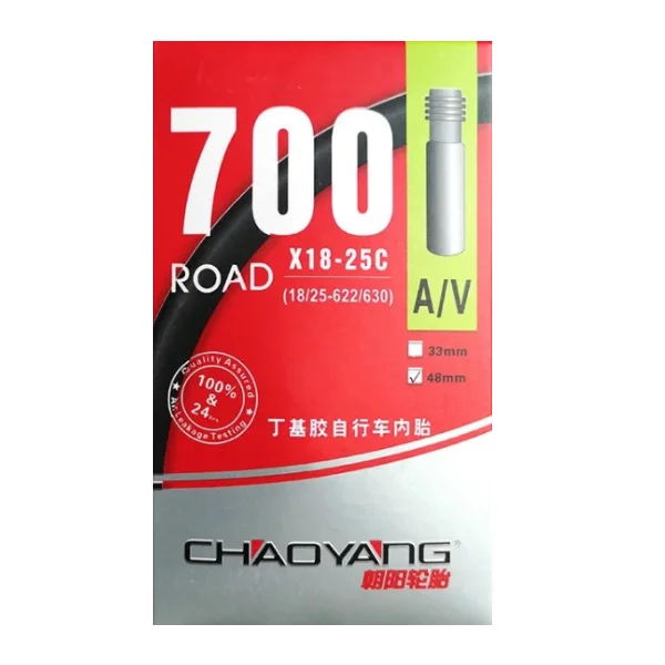 700x18-25c AV 48mm Прочная стандартная внутренняя труба французский клапан велосипедные шины велосипедный цикл внутренняя резиновая трубка 700 18C 23c 25c 32c FV 80L/60L/48L/33L - Цвет: 700x18-25c AV 48mm