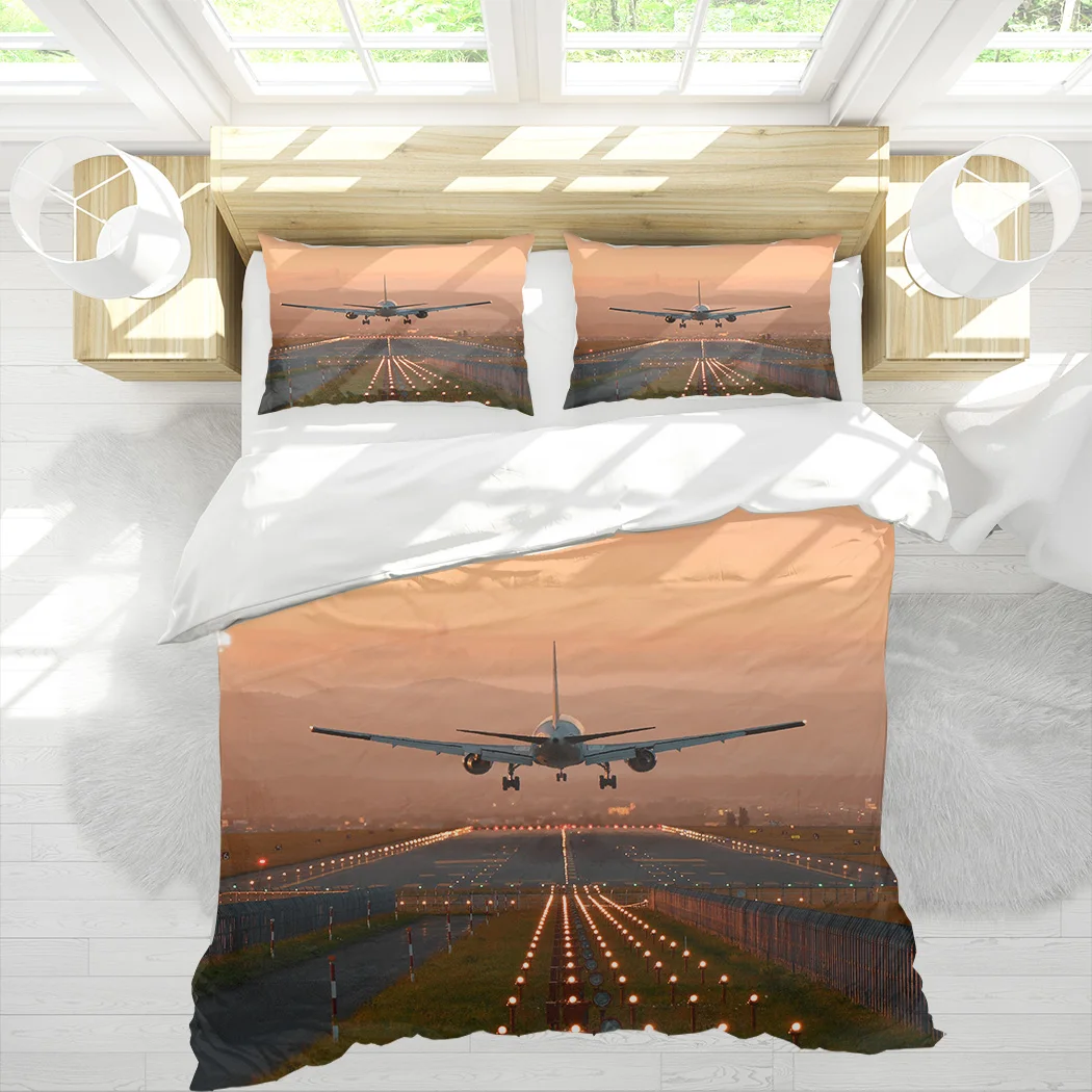 

Aircraft 3D Printed 3pcs Bedding Set Duvet Cover Cover Set Home Textiles