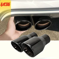 1 pcs black chrom stainless exhaust pipe for car universal muffler systerm rear tail tips