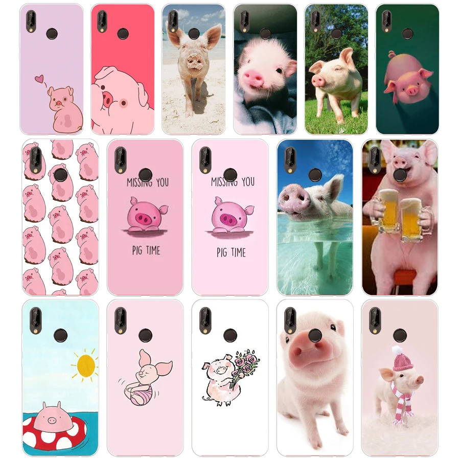 28AA милый маленький розовый питомец свинья роскошный Силиконовый ТПУ защитный