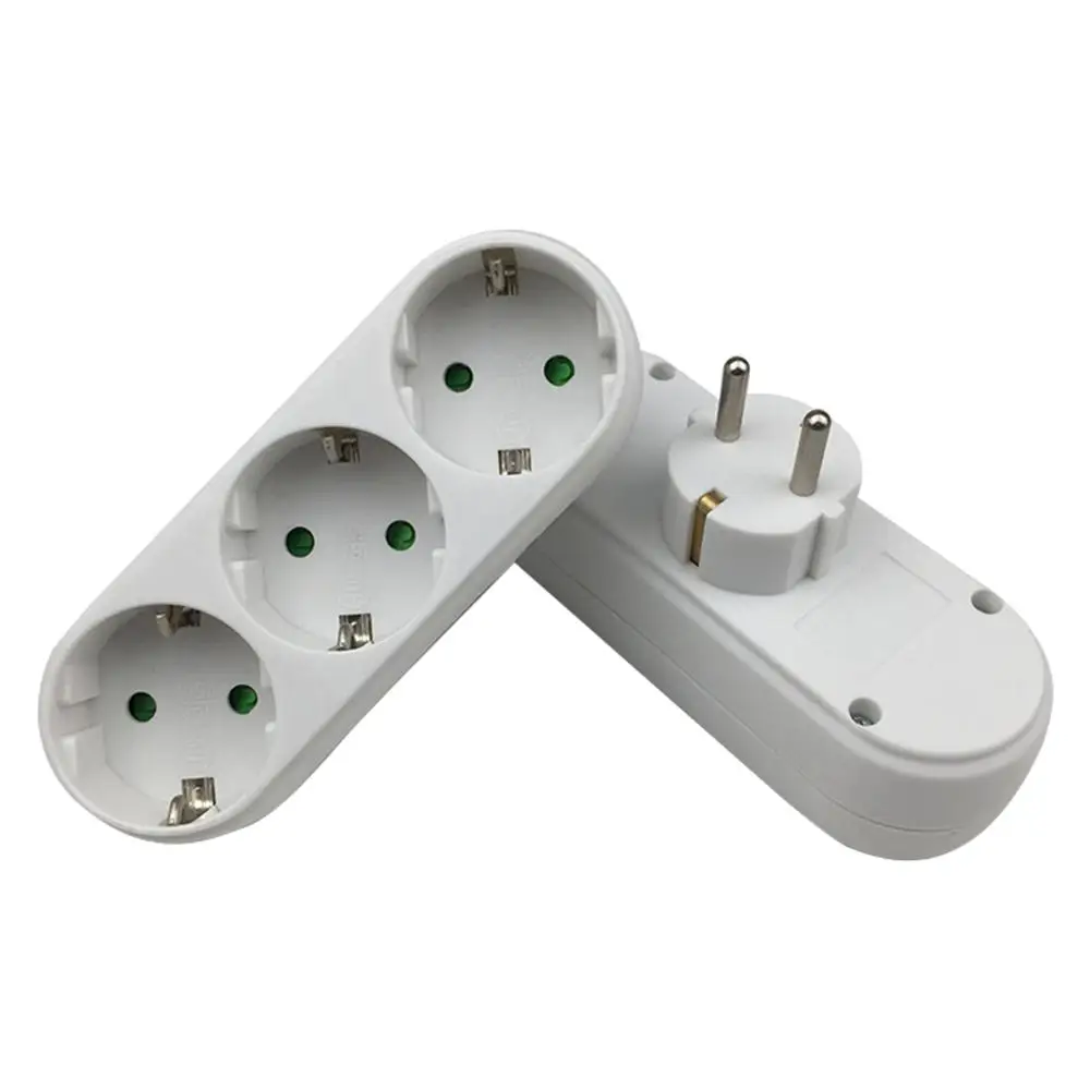 

European Conversion Plug Portable 2/3/4 Socket 16A 250V EU Plug 1 to 2/3/4 Socket Converter Outlet Standard Power Adapter