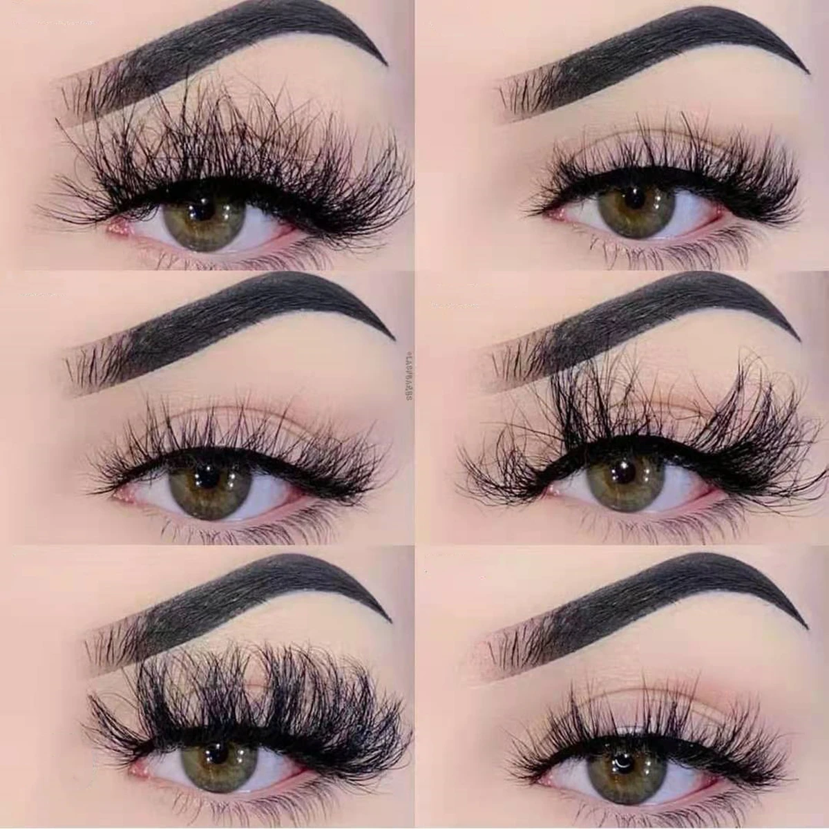 

wholesale 25mm eyelashes lashes long Fake eyelashes thick volume curl in bulk MIX style Handmade 8D 100% mink eyelash extension
