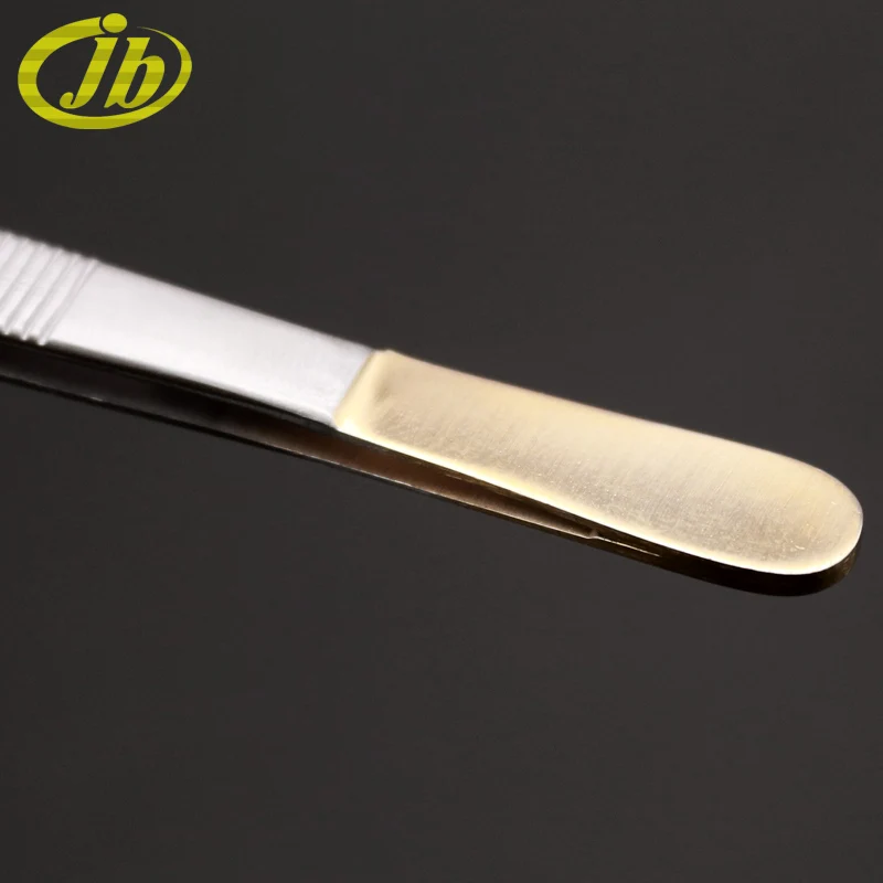 Microscopic tweezers toothed forceps horizontal stripes tweezers stainless steel 14/16/18cm surgical operating instrument