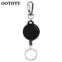 ootdty fishing zinger retractor key ring holder retractable 60cm steel cable anti lost fishing zinger fishing tool