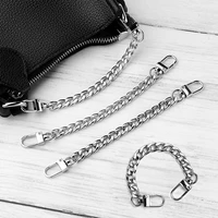 diy partsaccessories women replacement purse chain shoulder bag straps extender with metal buckle metal flat chain