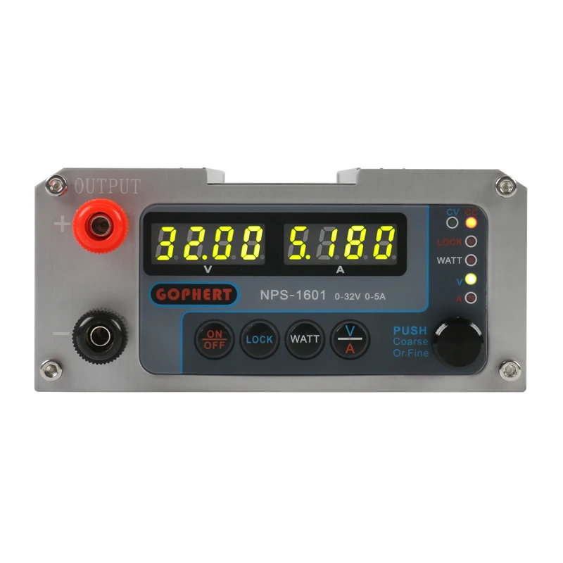2019 NPS-1601 New Version Laboratory DIY Adjustable Digital Mini Switch DC Power Supply WATT With Lock Function 32V 30V 15V 5A |