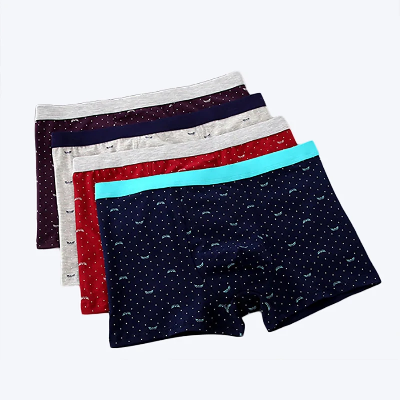 4 шт./лот нижнее белье из хлопка большого размера мужские боксеры комфортные