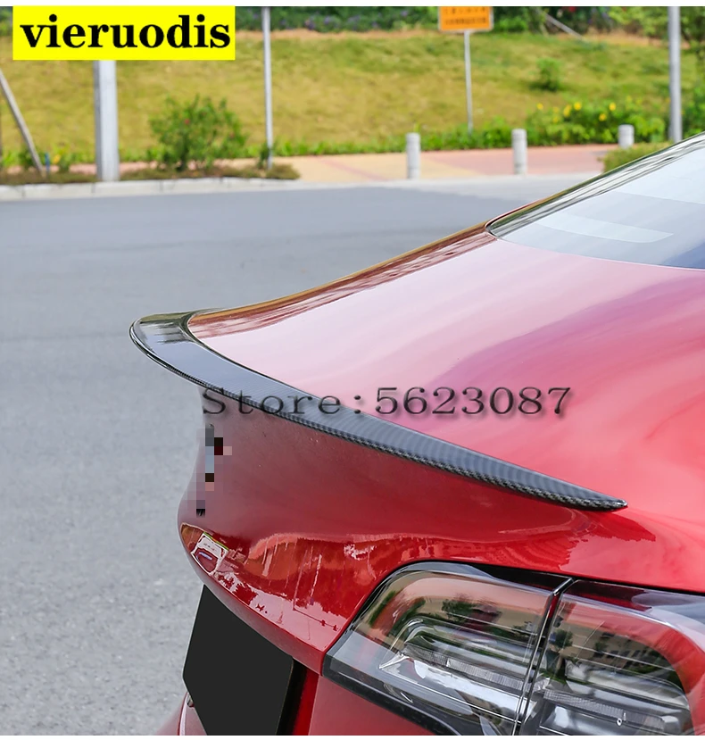 Для Tesla Model 3 спойлер на крыле ABS углеродное волокно крышу багажника 2017 2018 2019 2020 |