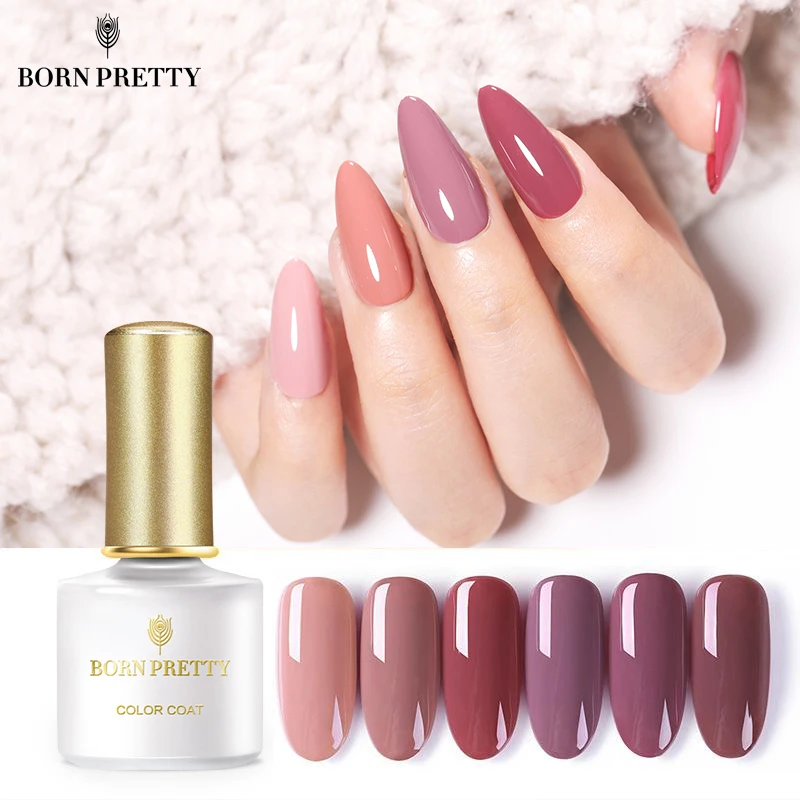 BORN PRETTY Pink Серия чистый цветной гель для ногтей лак 6 мл замачиваемый дизайн ногтей УФ светодиодный Гель-лак для маникюра дизайн