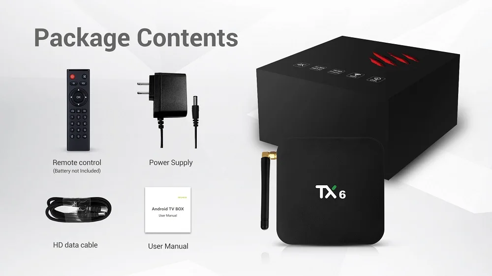 Android 9,0 ТВ приставка TX6 4 Гб 64 Гб 5,8G Wifi Allwinner H6 четырехъядерный USD3.0 BT4.2 4K Google Play Youtube телеприставка TX6 Netflix Med