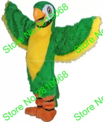 MaKe EVA материал шлем Зеленый попугай талисман костюмы мультфильм одежда костюм