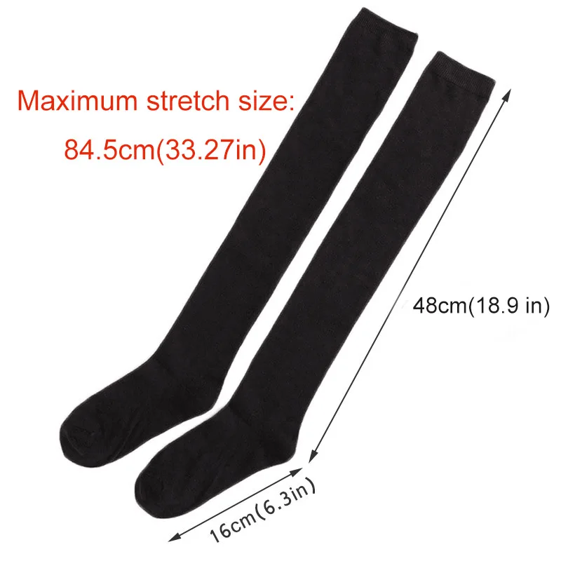 

Sexy Women Classic Striped Cotton Socks Girls About Knee Socks Thigh High Long Striped Stocking