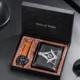 Gift Set for Men Masonic Watch Wallet Men's Quartz Arabic Numerals Watches Male Leather Wallet Best Christmas Gifts Box for Dad Other Image