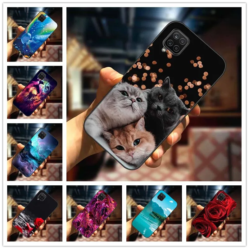 

For Samsung Galaxy M12 Case M 12 NFC Soft TPU Silicone Phone Cases for Samsung A12 / A42 5G Back Cover A 12 Funda Protective