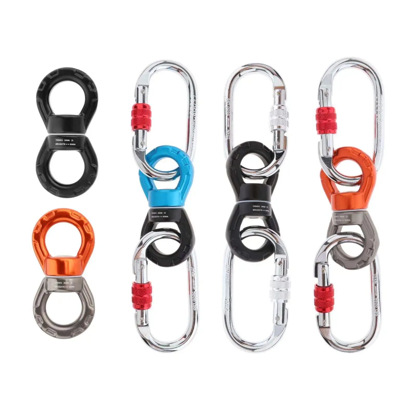 

30kN Eye to Eye 360 Degree Rotational Spinner Hanger Frictionless Rope Swivel for Web Tree Swing Hanging Hammocks Rock Climbing