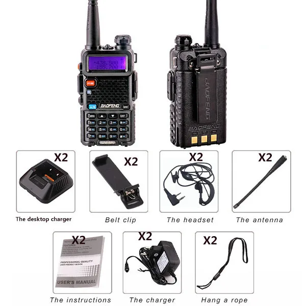 

Ptt Uv5r Baofeng Uv 5r with Headset Uhf Vhf Marine Cb Radios Communication Hf Transceiver Portable Two Way 2 Pcs Walkie-talkie