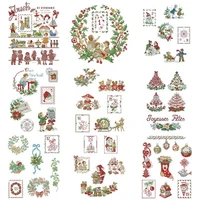 christmas series cartoon patterns counted cross stitch 11ct 14ct 18ct diy chinese cross stitch kit embroidery needlework set