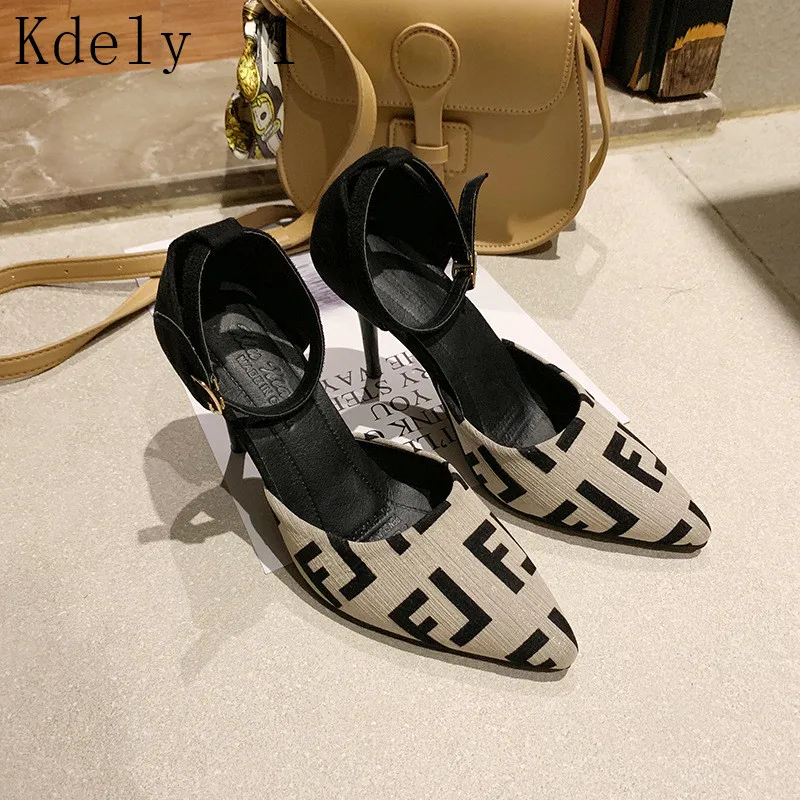 

autumn new women's single shoes Korean fashion fine with shallow mouth pointed high heels wild casual work shoes mix color