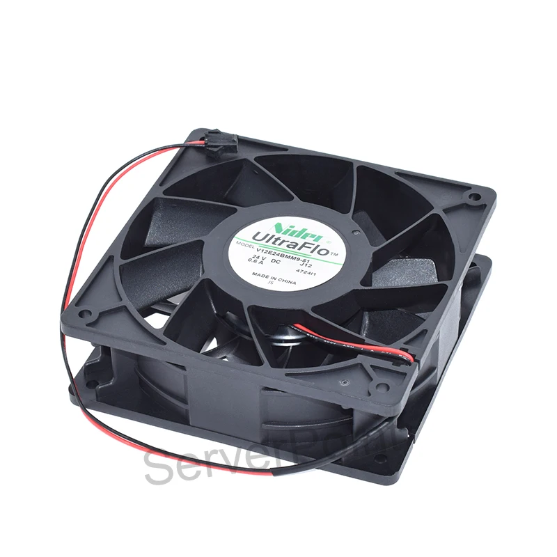 

Genuine V12E24BMM9-51 4724I1 DC 24V 0.6A 120x120x38mm 2-Wire Server Cooler Fan