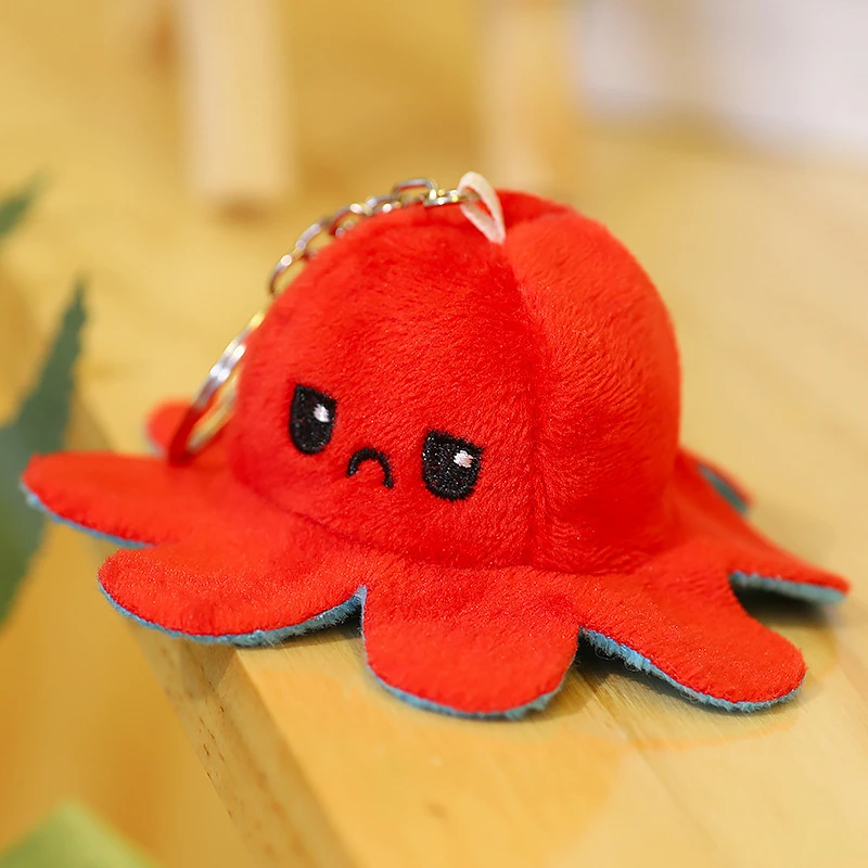 

Octopus Doll Double Sided Flip Octopus Plush Animal Toy Children Birthday Gift Show Different Mood Octopus Different Angles Toy