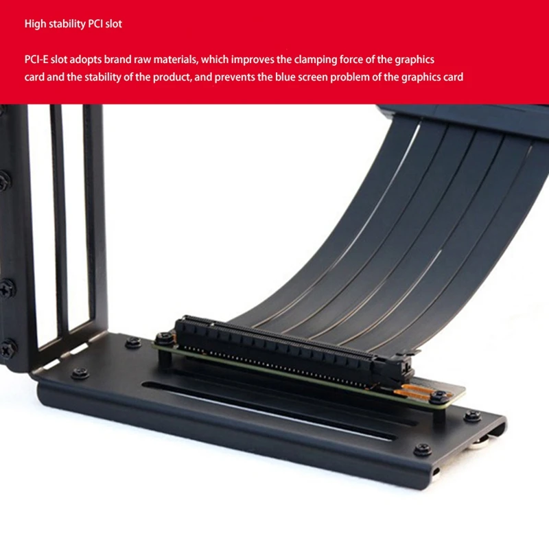 

PCI E X16 Extension Cable Graphics Cards Bracket PCI Express Cable Extensor 16X Gpu Riser Cable with Vertical Kit