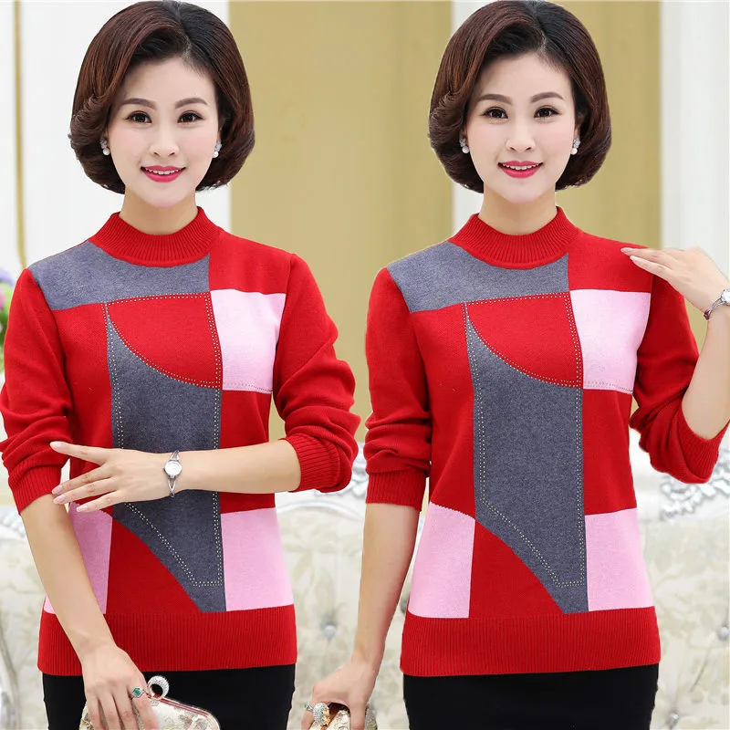 Свитер вязаный свитер осень-зима 2022 Новинка свободный Женский пуловер для матери