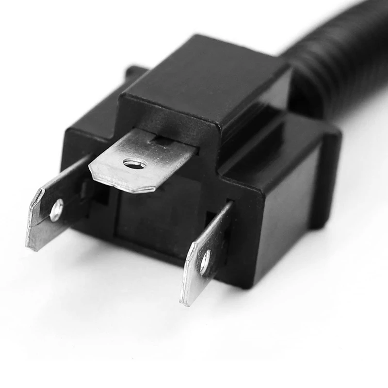 

2 Pcs H4 9003 Ceramic Headlight Wiring Harness Socket Plug Extension Cable