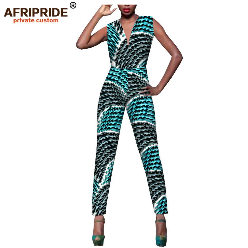 2019 г. комбинезон из Анкары без рукавов с рисунком африканская одежда для женщин