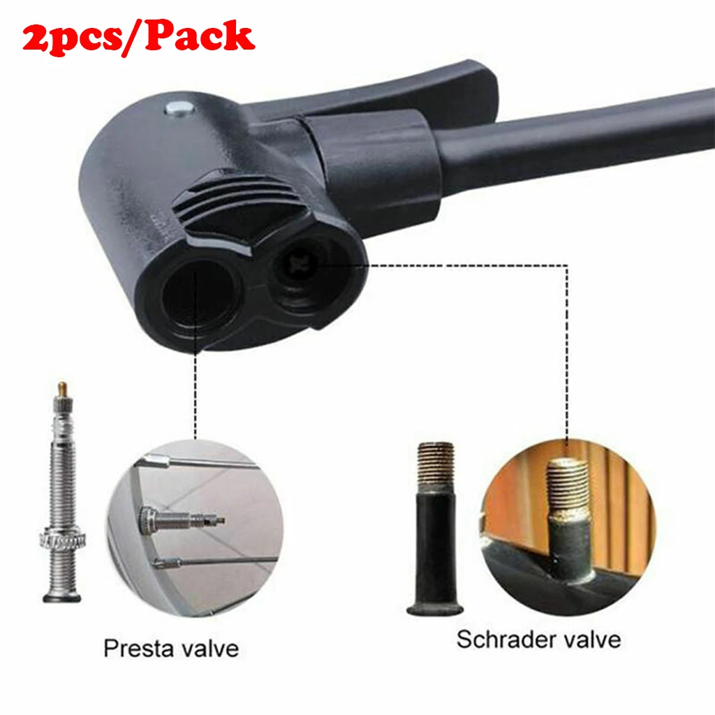 2pc Schrader/Presta Valve Bicycle Tire Tyre Air Pump Inflator Connector Head |