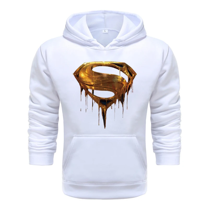 Мужская Спортивная толстовка с капюшоном Осень-зима 2020 принтом Супермена Harajuku