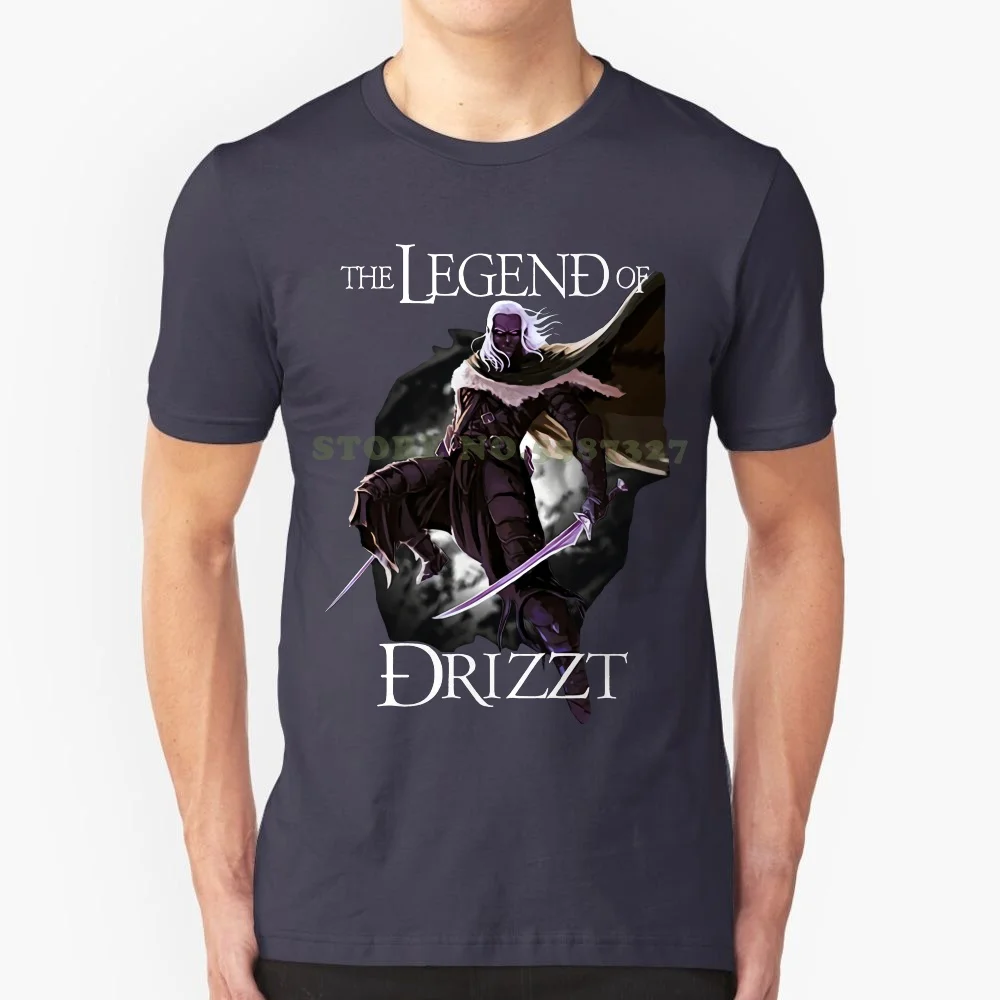 Drizzt Do'urden The Crystal Shard Forgotten Realms Salvatore T Shirt Pure Gift Round Collar Cartoon