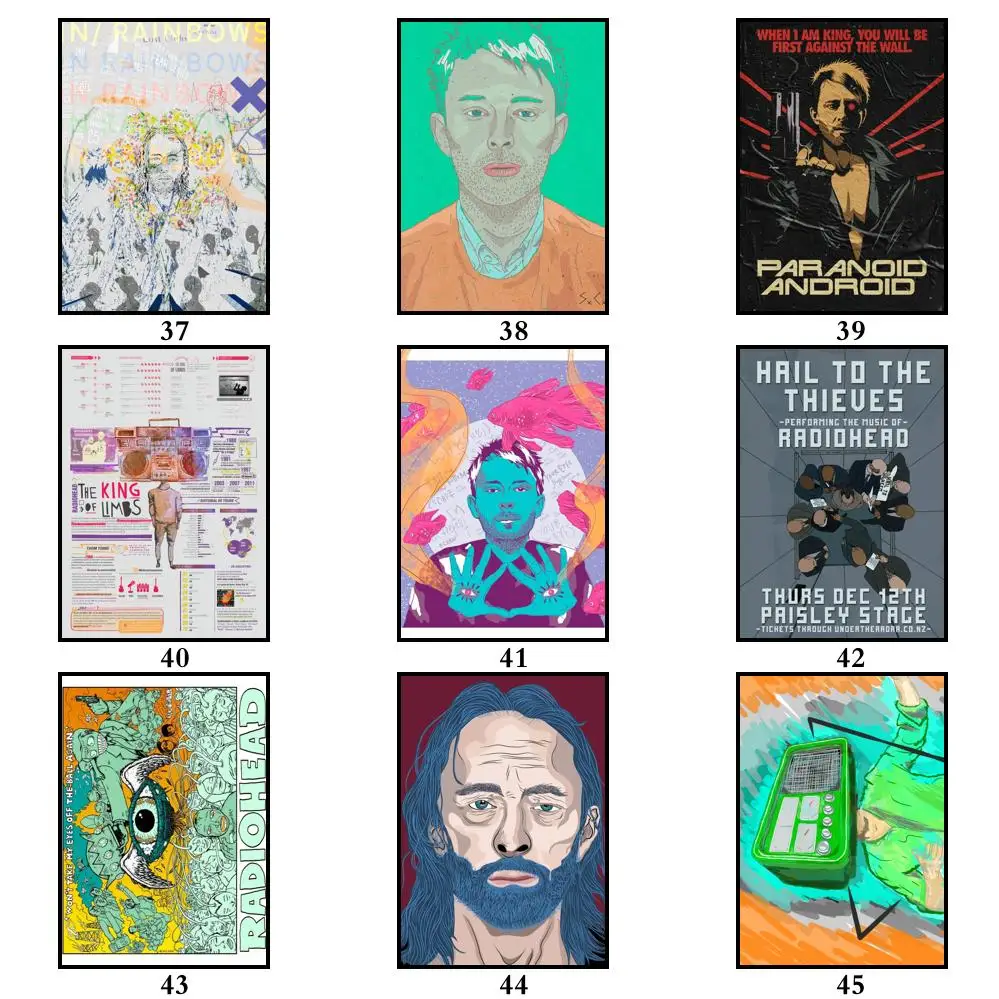 50 Дизайнов белая бумага радио плакат Альтернативная абстрактная живопись Ранняя