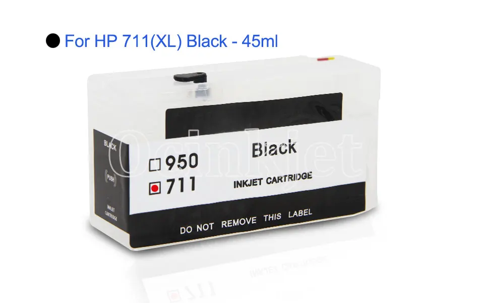 OCINKJET 711 4 цвета многоразовый пустой чернильный картридж для hp 711 совместимый для струйного принтера hp T120 T520 с постоянным чипом