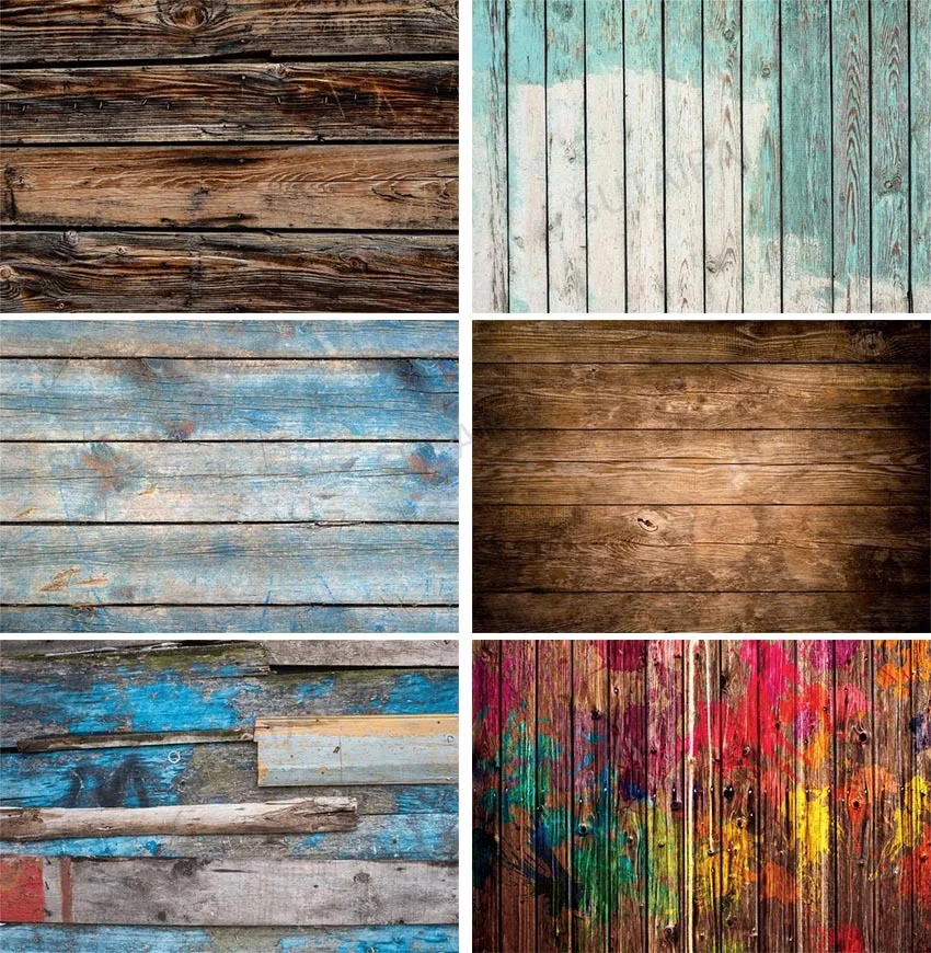 

Old Plank Wood Board Texture Background Photocall Baby Potriat Photo Customized Photographic Backdrop Photo Studio Decor Props