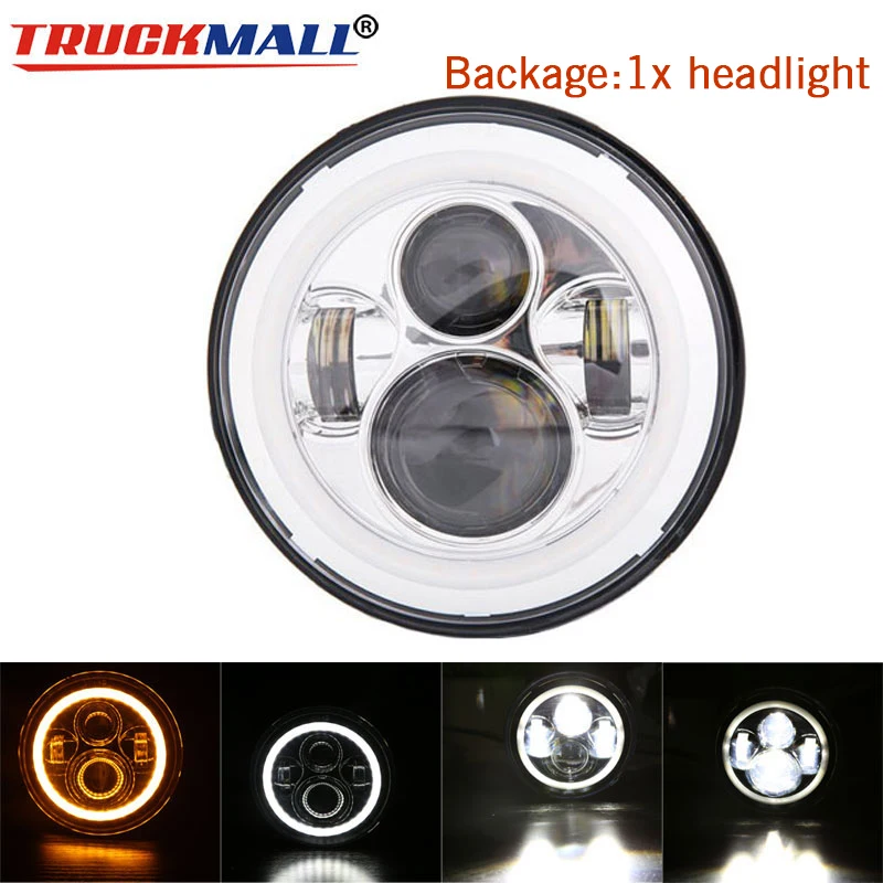 C-1pcs headlight Для Лада Нива 7 дюймов круглый светодиодный прожектор для Jeep Wrangler JK TL LJ Лада Нива 4x4 suzuki samurai Hummer - Цвет: C-1pcs headlight
