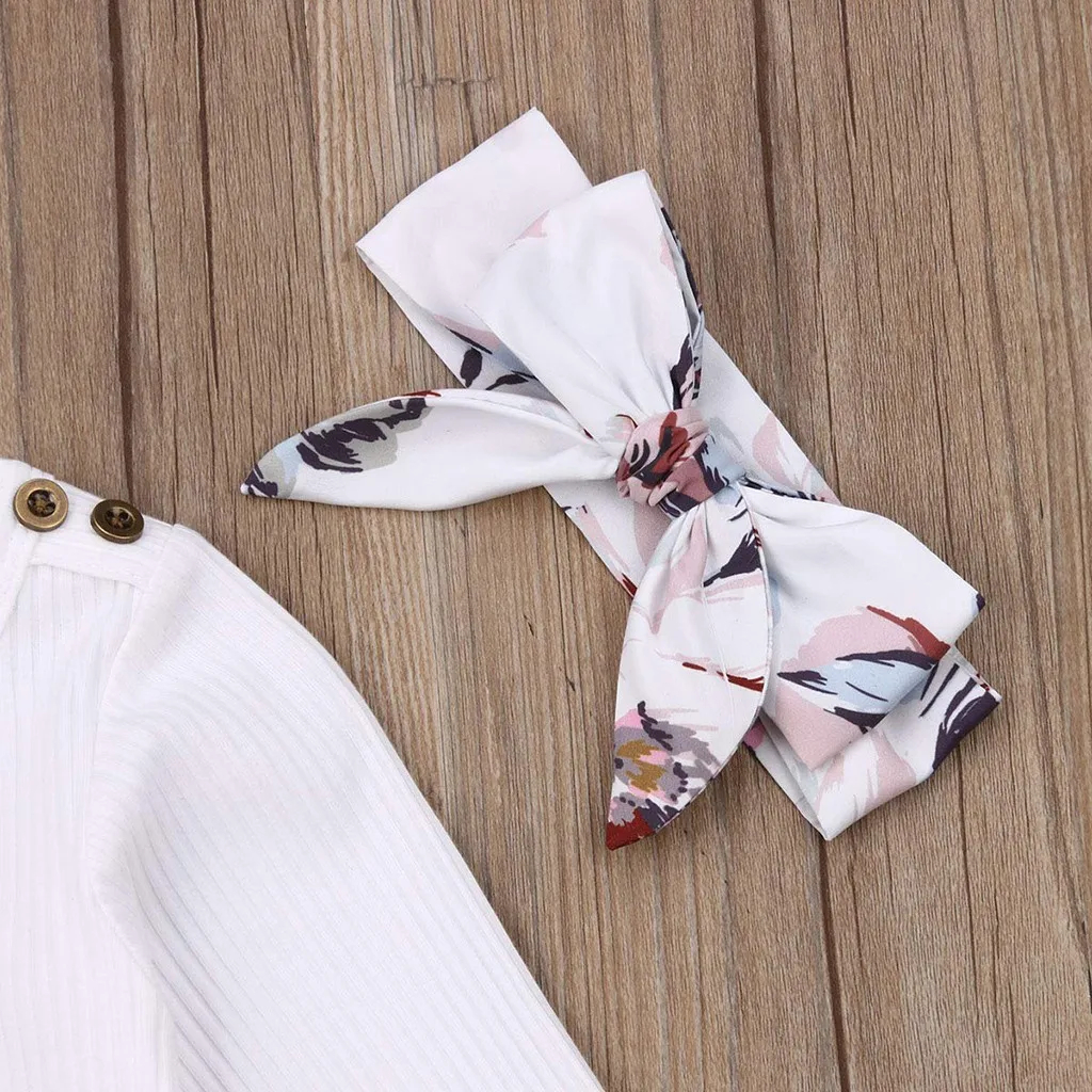 Одежда для маленьких девочек одежда с длинными рукавами и круглым вырезом