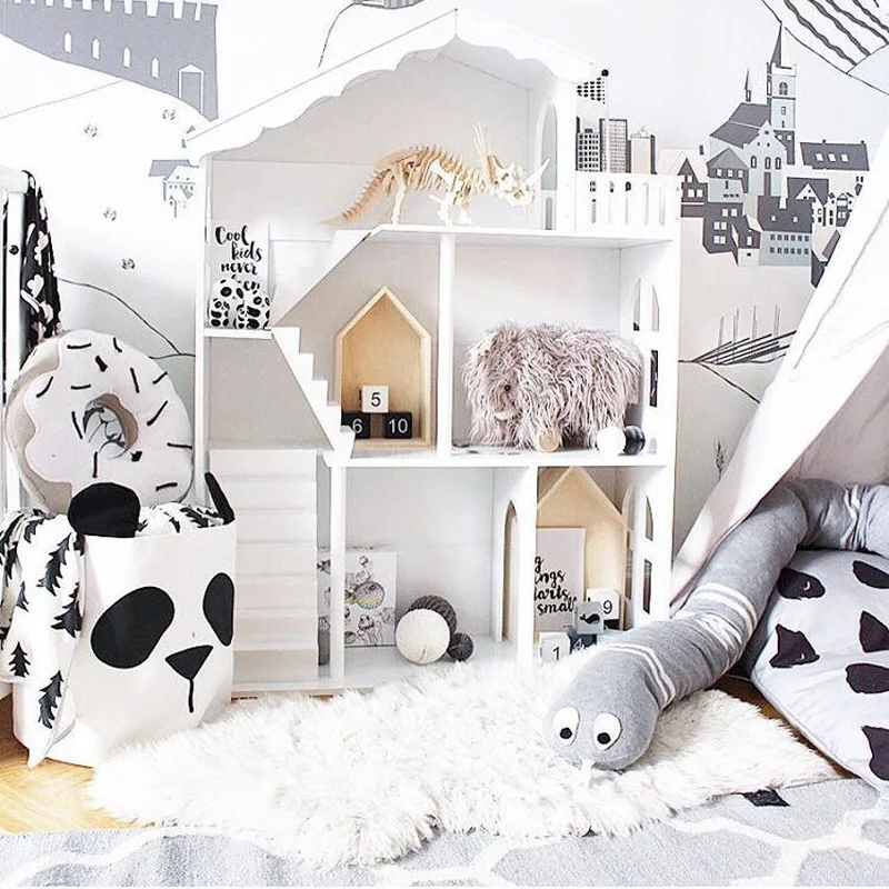 Складная сумка для хранения 36Л панда холст органайзер корзина ящик игрушка