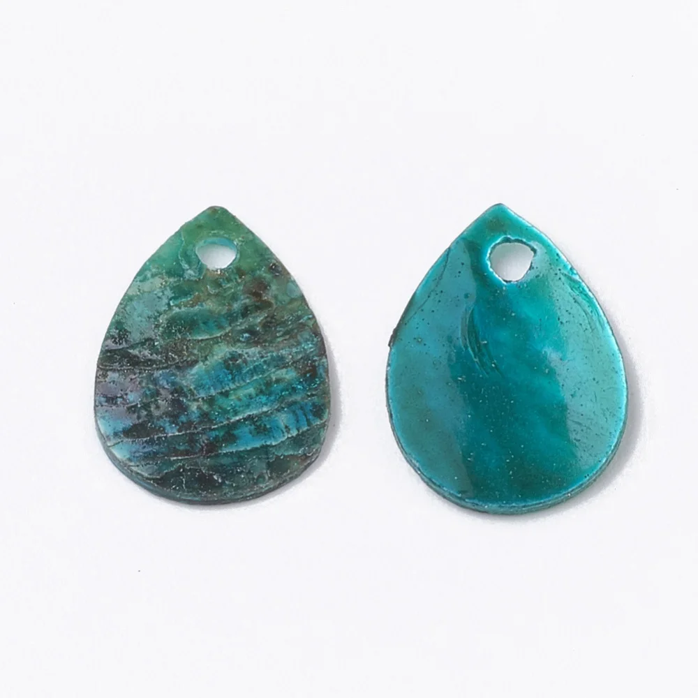 

1000pcs Spray Painted Natural Shell Drop Shape Charms Pendants Mix Color for jewelry making DIY Bracelet Necklace Accessories