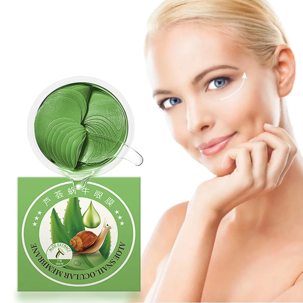 

Aloe Snail Crystal Collagen Eye Mask Moisturize Masks Remove Eye Bag Firming Improve Dark Circles Eye Patches Beauty Face Care