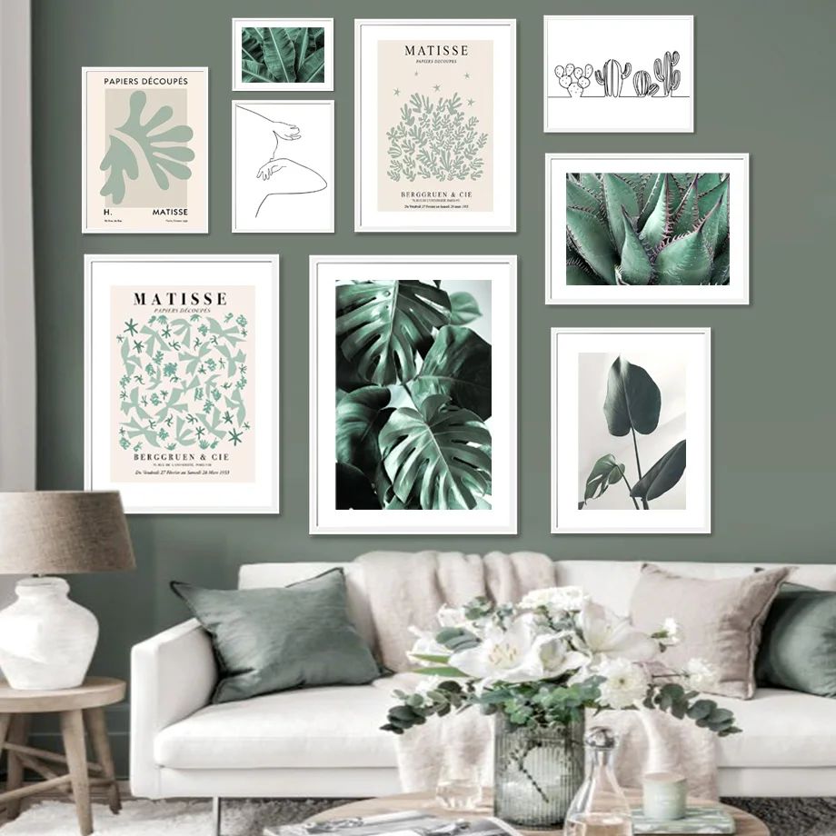 

Matisse Abstract Plant Monstera Cactus Wall Art Canvas Painting Nordic Posters And Prints Wall Pictures For Living Room Decor