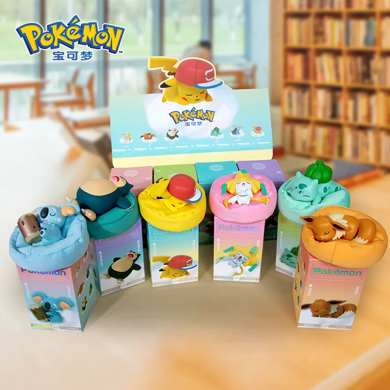 

Takara Tomy Pokémon Ornaments Pokemon Pikachu Figure Sleeping Position PVC Cute Toy Doll Ornaments Gifts