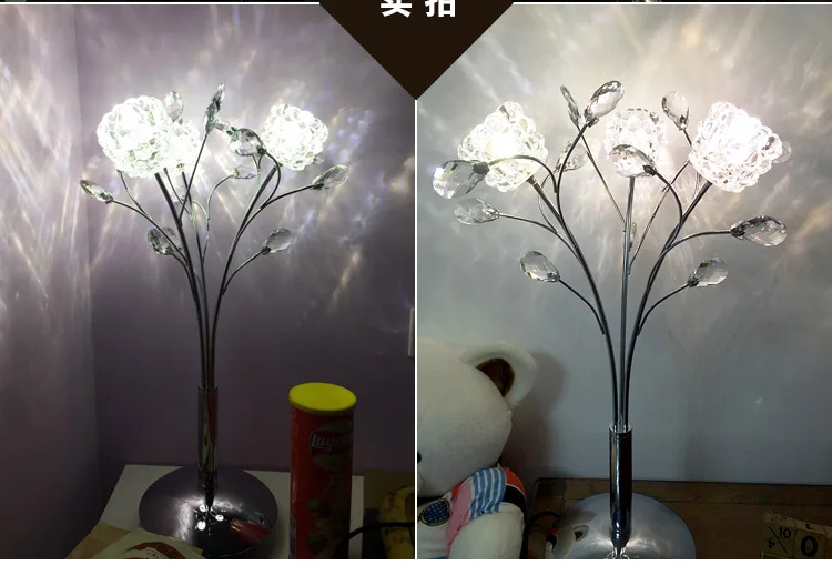 3 heads dining room crystal table lamp led Abajur art Salon Led desk light G4 star luce restaurant standing | Лампы и освещение