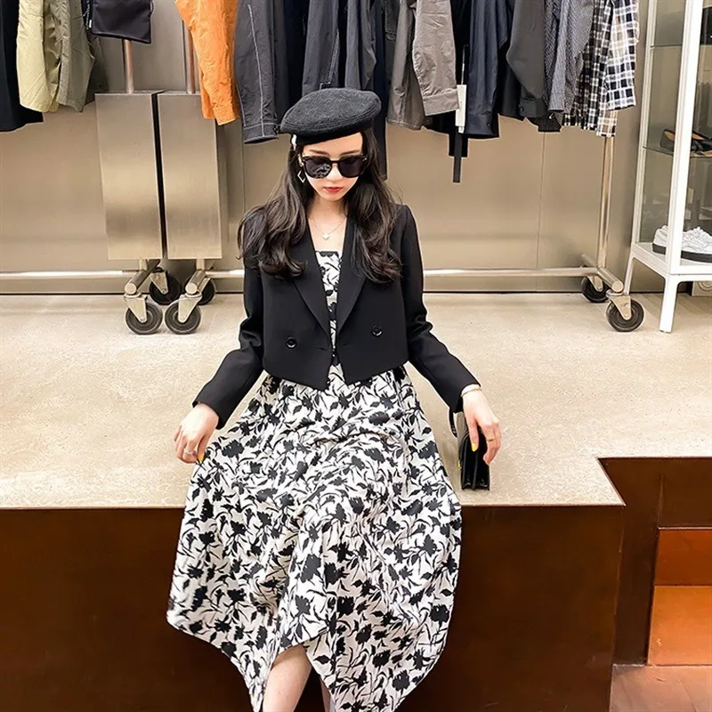 Платье женское длинное с цветочным принтом шикарное винтажное слитное